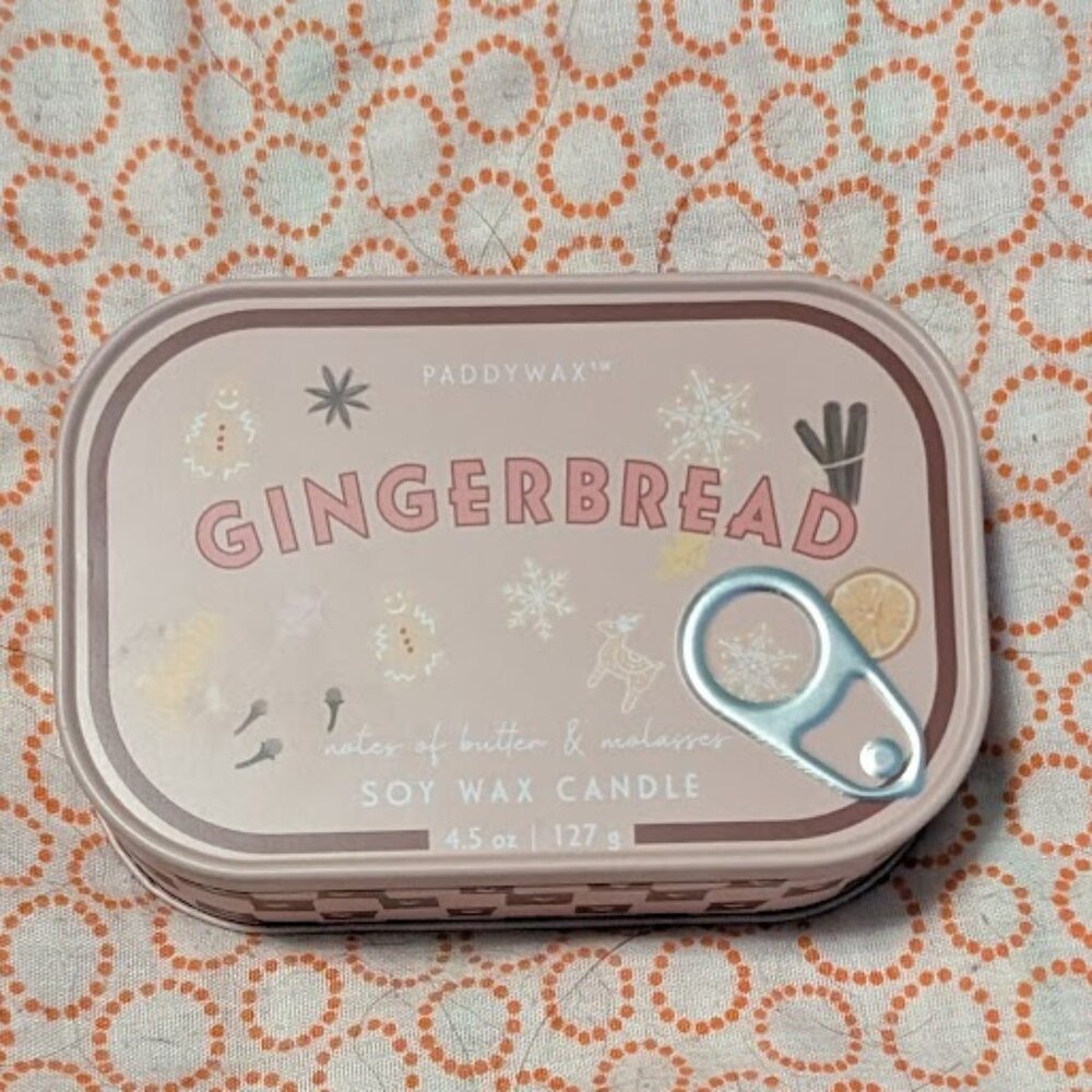 Paddywax | Gingerbread Soy Wax Candle Tin – 4.5oz | Double Wick